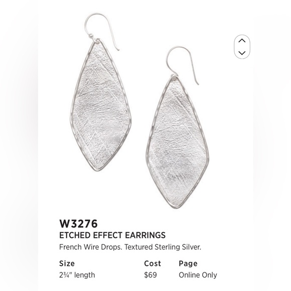 Silpada Sterling Silver “Etched Effect” Earrings - Picture 3 of 5